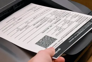 Profissional atenta digitando informações em computador para impressão do CRLV-e.